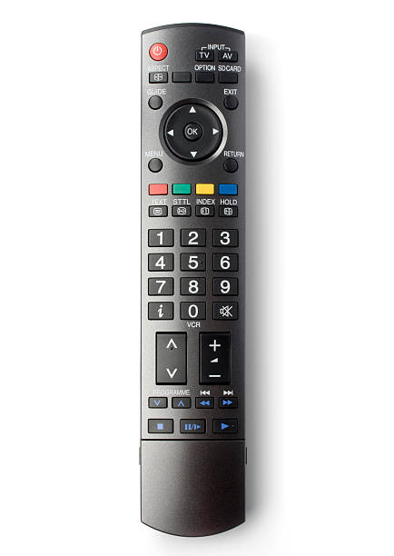 tv 리모콘 (클리핑 경로가), 흰색 바탕에 흰색 배경 - remote control 뉴스 사진 이미지
