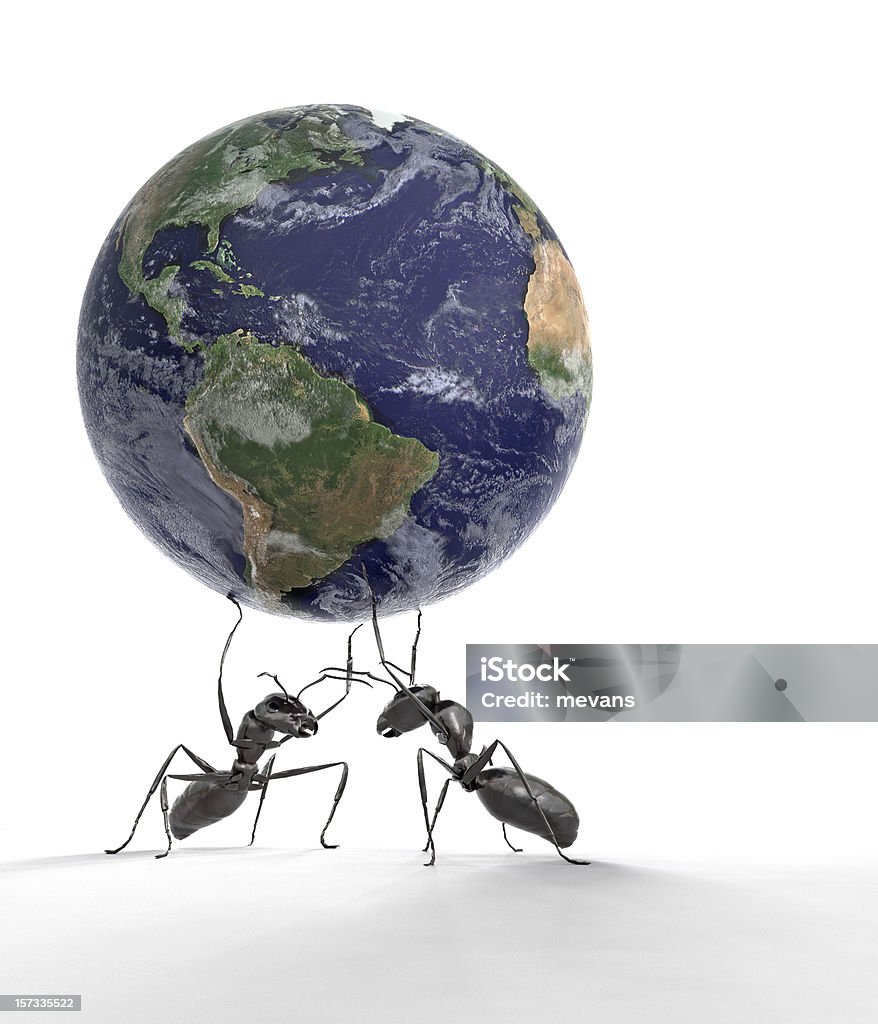 Formigas levantamento da Terra - Royalty-free Formiga Foto de stock