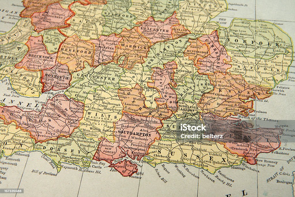Южная Англия - Стоковые фото Карта роялти-фри