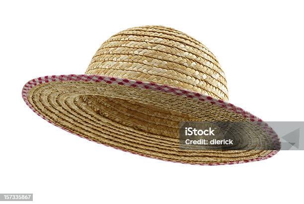 Photo libre de droit de Femme Chapeau De Paille banque d'images et plus d'images libres de droit de Chapeau de soleil - Chapeau de soleil, Chapeau de paille, Objet ou sujet détouré