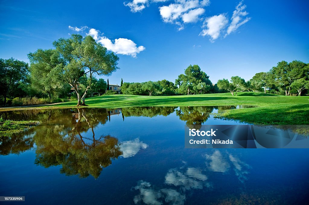 Paesaggio estivo - Foto stock royalty-free di Campo da golf