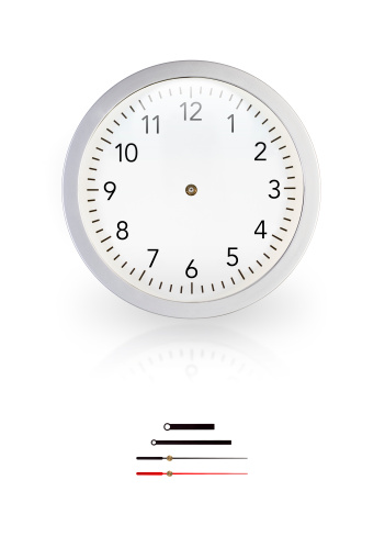 Isolated Wall Clock w/Clipping path.