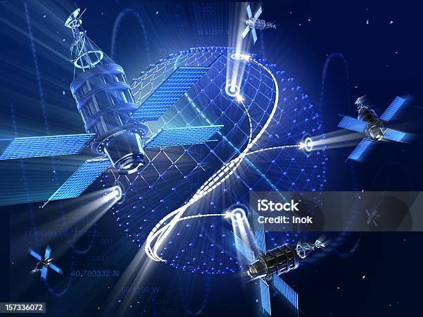 Global Positioning System Stock Photo - Download Image Now - Satellite, Satellite View, Satellite Dish