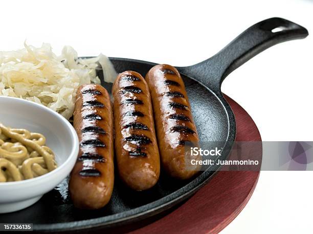 Foto de Salsichas Wienerwurst Austríaco e mais fotos de stock de Salsicha Defumada - Salsicha Defumada, Alimentação Não-saudável, Almoço