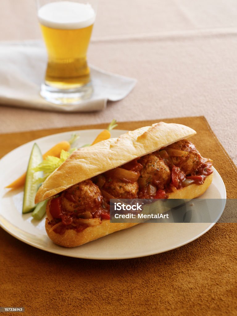 Polpette Sandwich - Foto stock royalty-free di Alimentazione sana