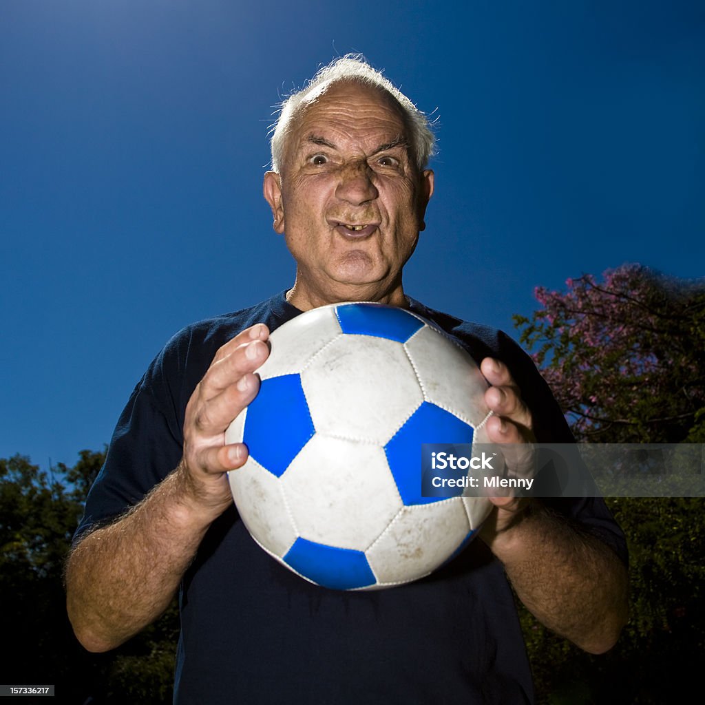 Angry Senior guarda-redes de futebol - Royalty-free Avô Foto de stock