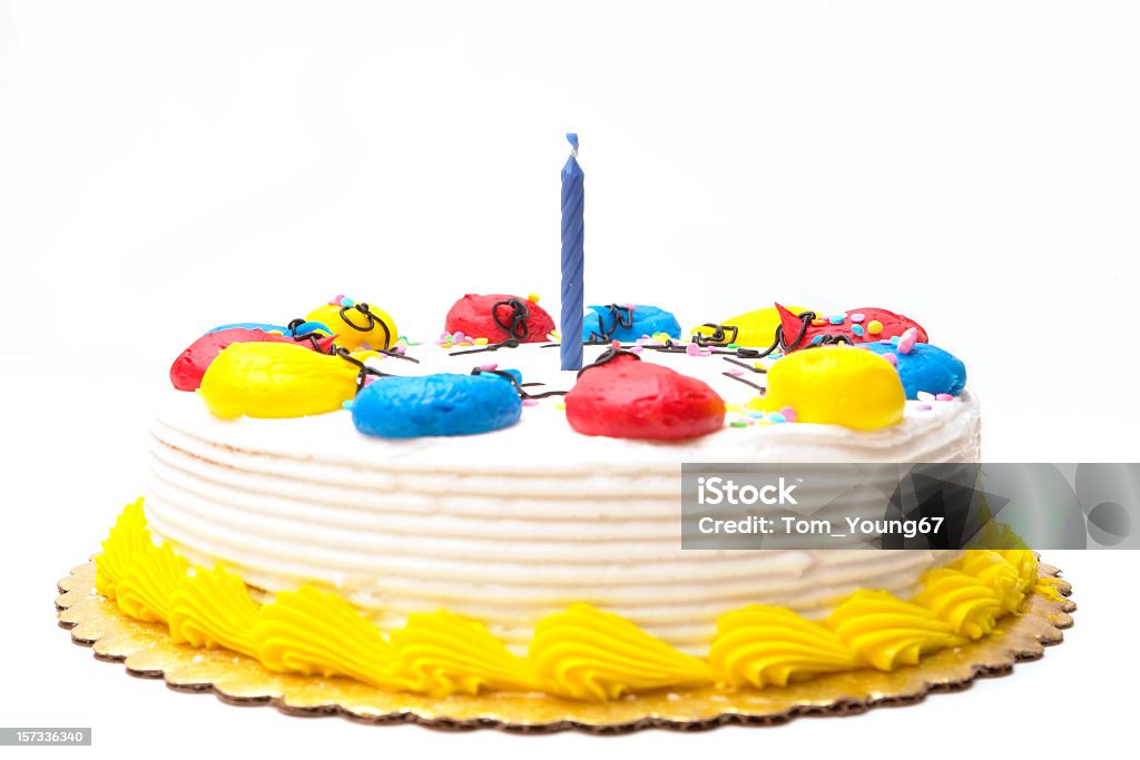 Cake Candle                                cake candle Birthday Cake Stock Photo