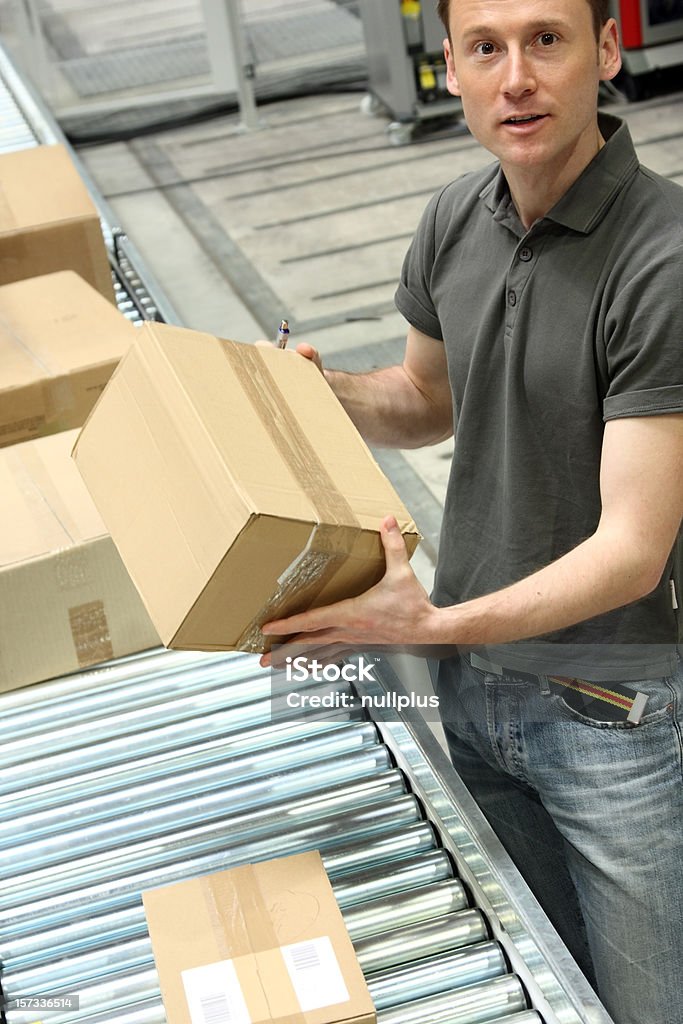 delivery boy " - Lizenzfrei Fließband Stock-Foto