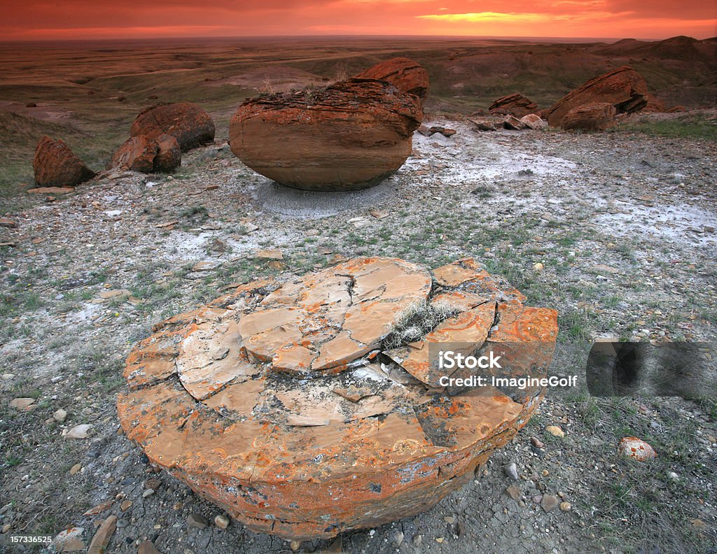 Roccia rossa Coulee - Foto stock royalty-free di Alberta