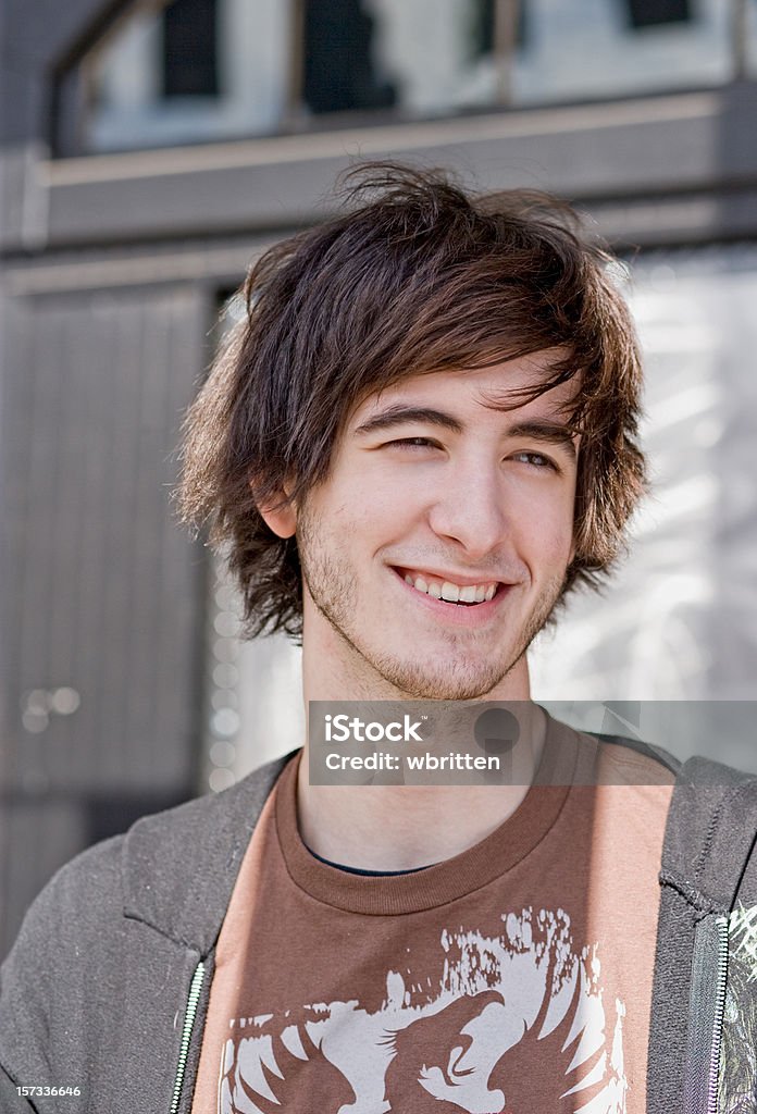 Smiling teenager High school student anticipates the future with hopeful optimism. 16-17 Years Stock Photo