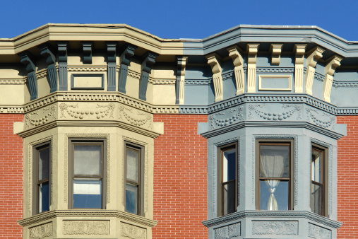 Ornate bay windows from historic town houses. (See more in my \