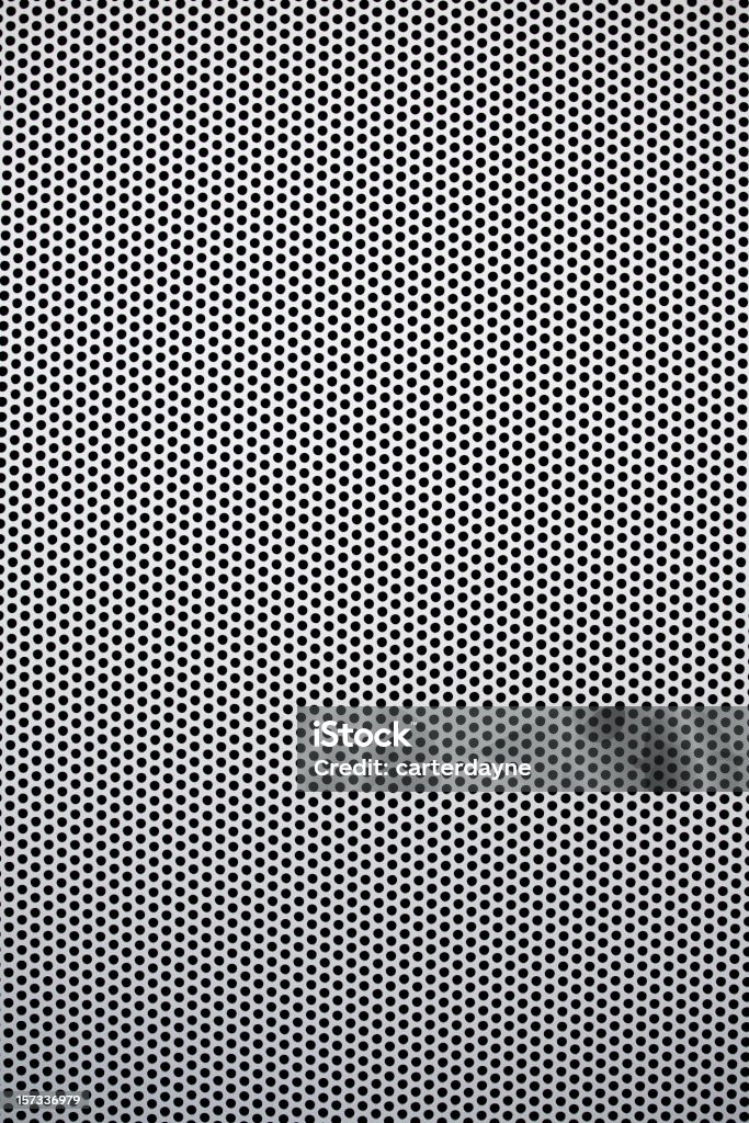 Mesh metal grate as background, dots and circles  Metal Stock Photo