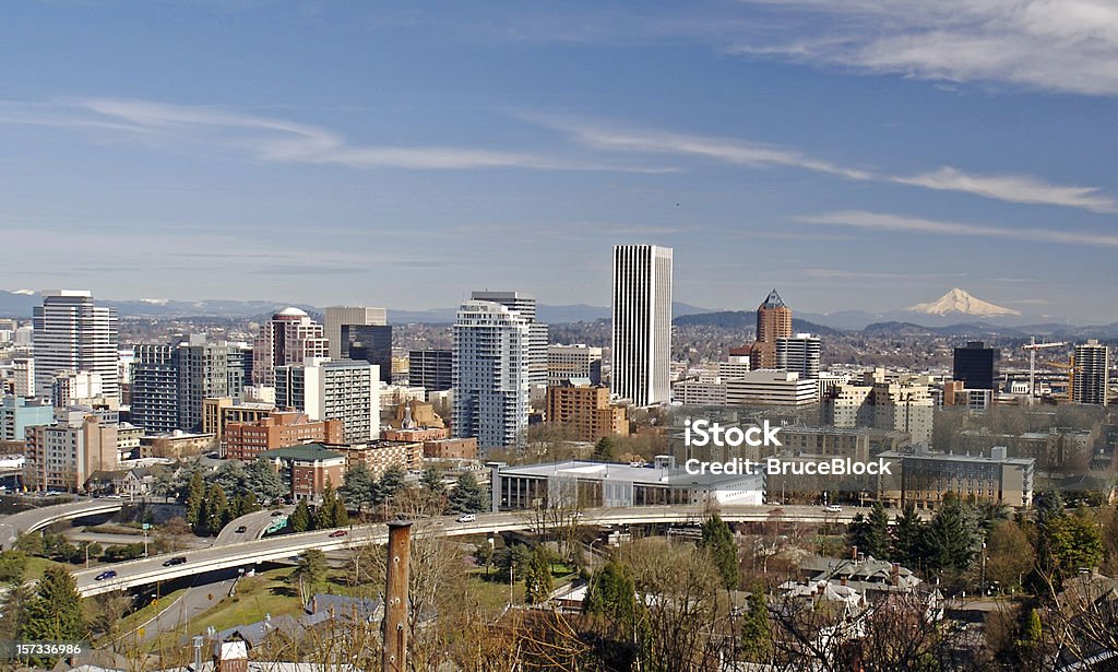 Paisaje de la ciudad de Portland - Foto de stock de Portland - Oregón libre de derechos