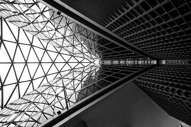 Steel Triangles Public offices complexity architecture stock pictures, royalty-free photos & images