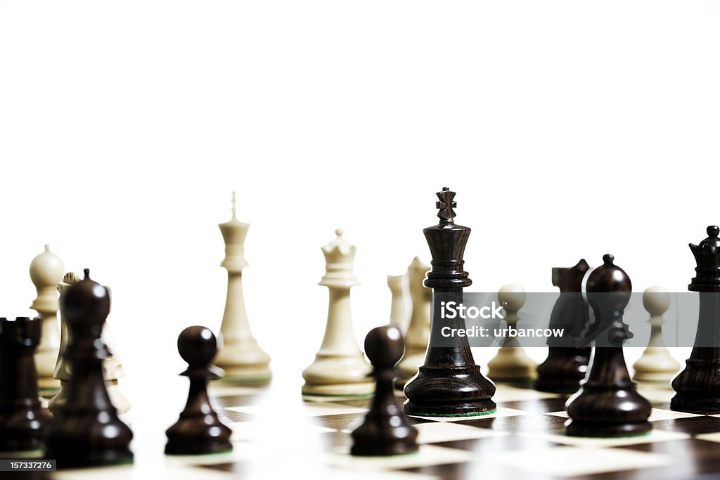 Schach - Lizenzfrei Freisteller – Neutraler Hintergrund Stock-Foto