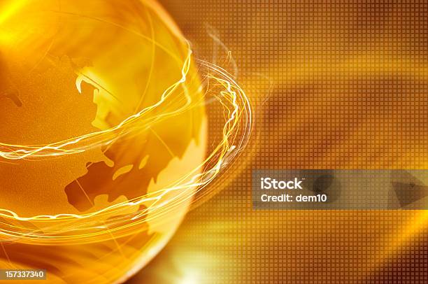 Globus Mit Linien Um Stockfoto und mehr Bilder von Globus - Globus, Gold - Edelmetall, Goldfarbig