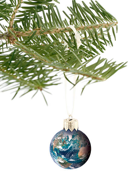 istock Earth Globe Hanging Christmas Ornament 157337360