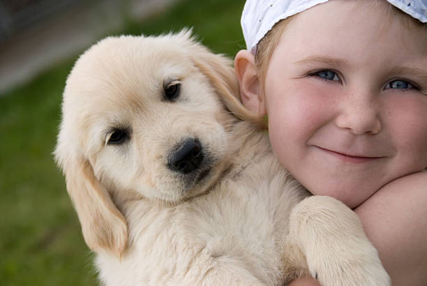 istock Cute Girl with Puppy 157337462