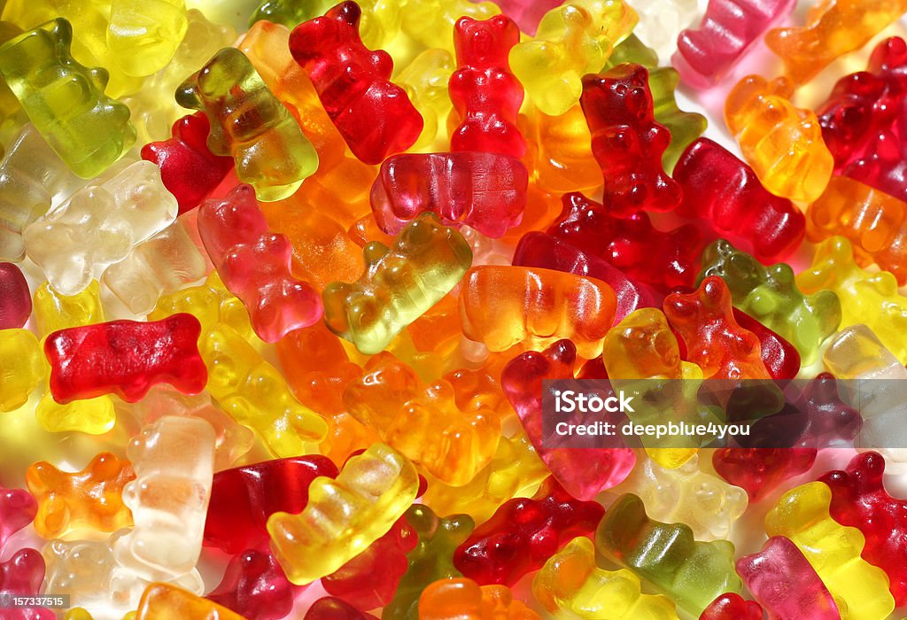 Gummy Bears Background close-up of delicious gummy bears Gummi Bears Stock Photo