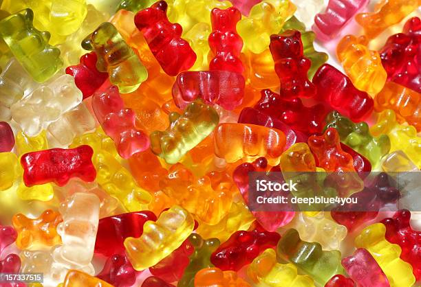 Gummy Bears Background Stock Photo - Download Image Now - Gummi Bears, Gummy Candy, Candy