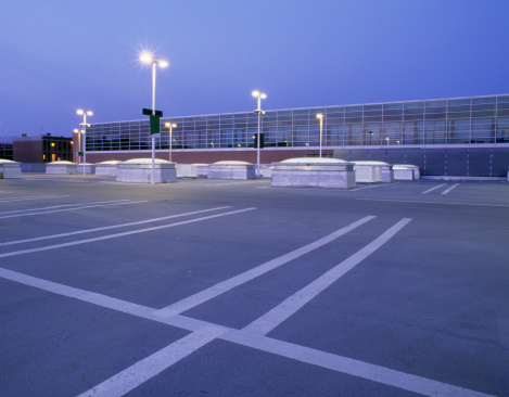  parking lot on the top of a shopping mall