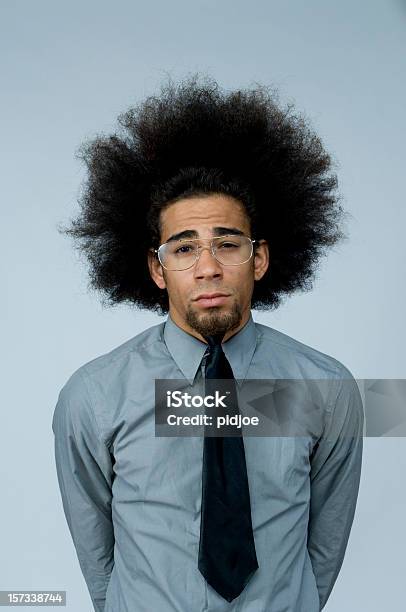 Verwirrt Geschäftsmann Stockfoto und mehr Bilder von Afro-Frisur - Afro-Frisur, Blick in die Kamera, Brille