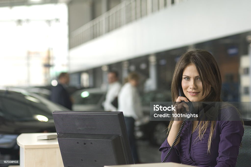 Sekretärin - Lizenzfrei Autowerkstatt Stock-Foto