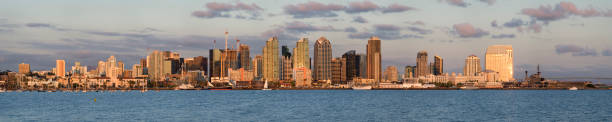 istock Panoramic view of the San Diego skyline during sunset 157339032