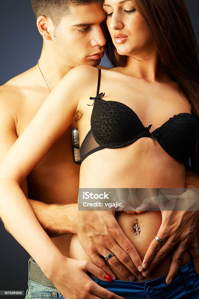 Os amantes - Foto de stock de Abdome royalty-free