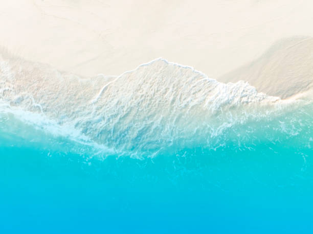 istock Beach Wave water in the Tropical summer beach with  sandy beach background 1573419355
