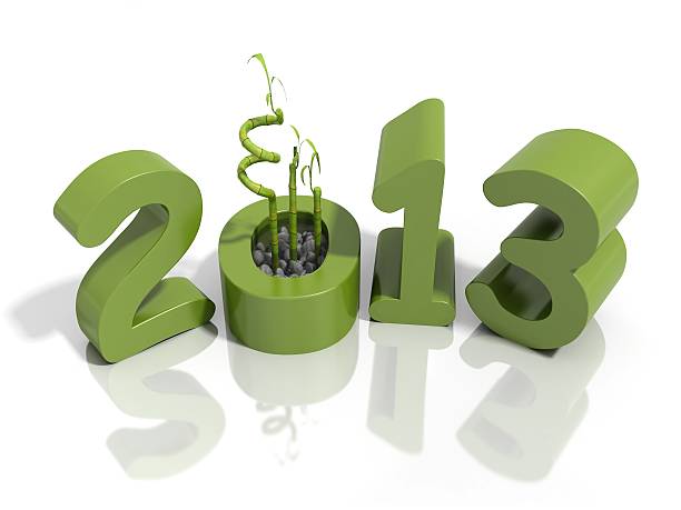 새해 2013년 버처 생각하기도 대나무 - 2013 2012 green year �뉴스 사진 이미지