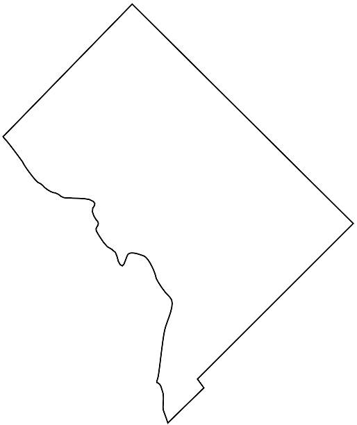 The District of Columbia Vector outline of the District of Columbia in EPS format. washington dc stock illustrations