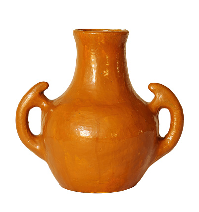 Amphora, classical Roman amphora from north Africa, isolated on white background