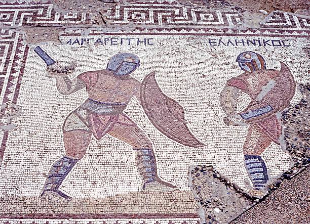 istock Gladiator mosaic, Kourion, Cyprus. 157348110