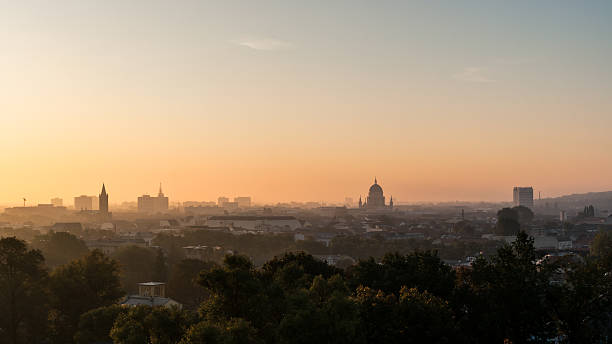 스카이라인 potsdam, 독일 - berlin radio tower 뉴스 사진 이미지