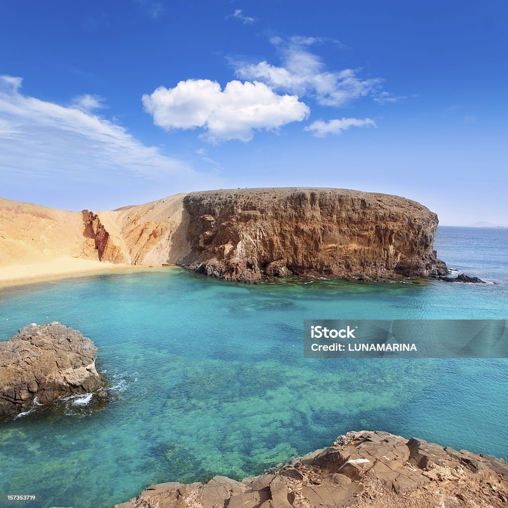 Lanzarote El Papagayo Playa Beach in Canaries Lanzarote El Papagayo Playa Beach in Canary Islands Lanzarote Stock Photo