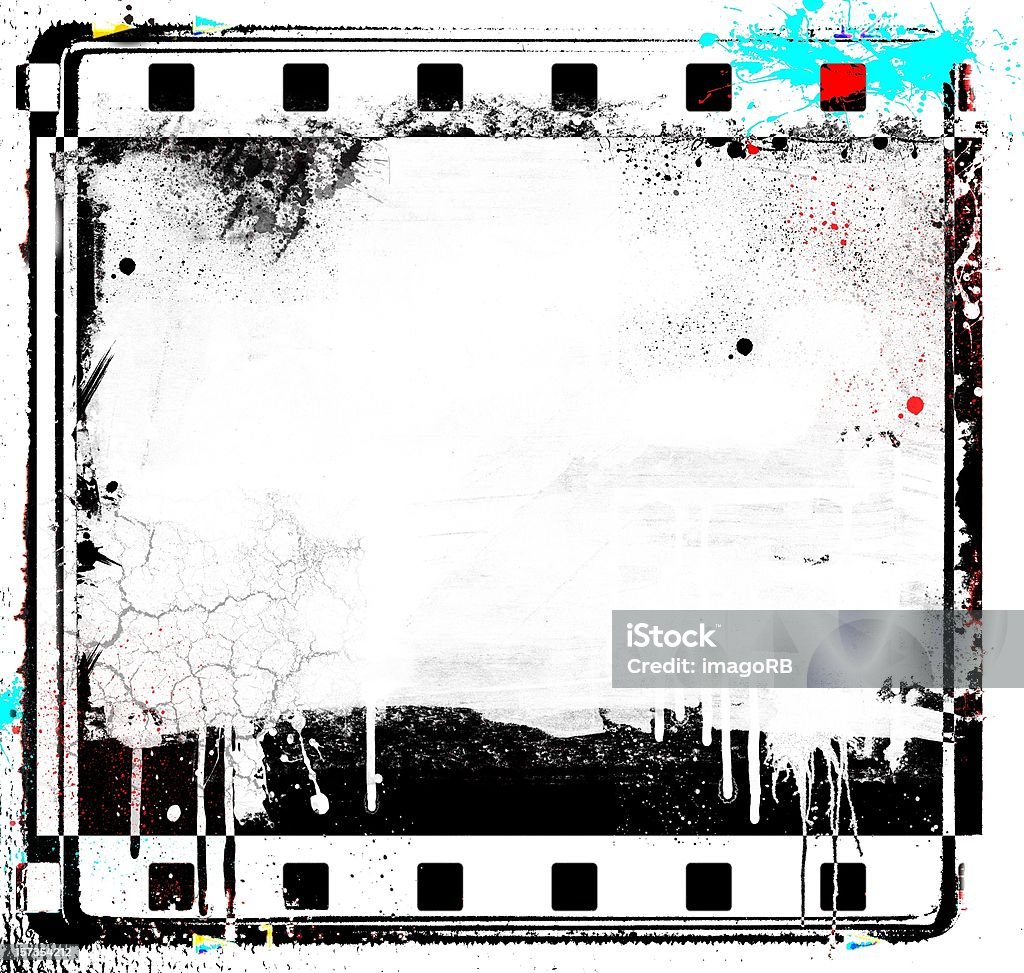 Moldura Grunge filme tira com apresentação de molduras - Royalty-free Abstrato Foto de stock