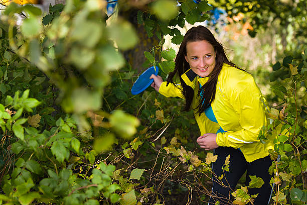 Disc in bush stock photo