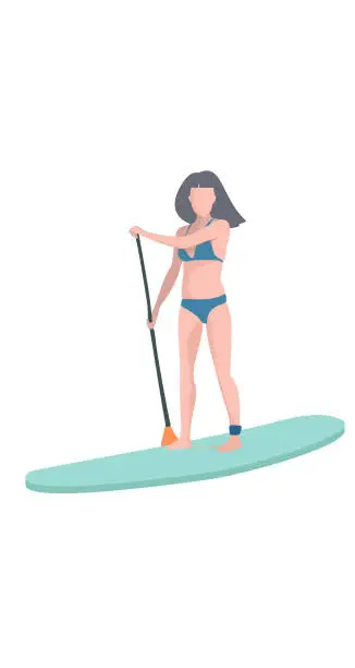 Vector illustration of sup girl