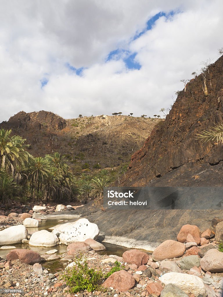 Laguna nel canyon di di Socotra - Foto stock royalty-free di Acqua