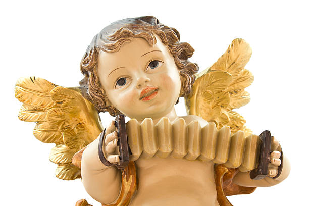 istock Little angel with accordion 157361525