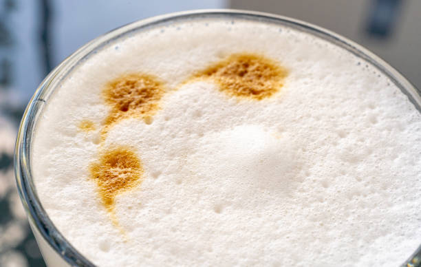 istock Fresh Latte Espuma Texture Background, Cappuccino Pattern, Milk Coffee Gentle Foam Closeup 1573632961