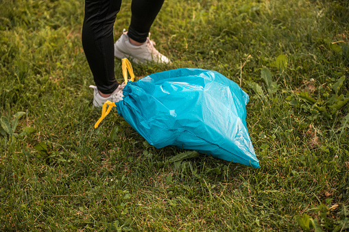 A beautiful portrayal of community spirit unfolds in this touching photograph, where a midlife multiracial gathering takes center stage as they embark on a shared mission to clean and revitalize a beloved public park.