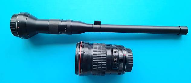 Long lens and wide angle lens camera camera. Choosing lens for camera and filming