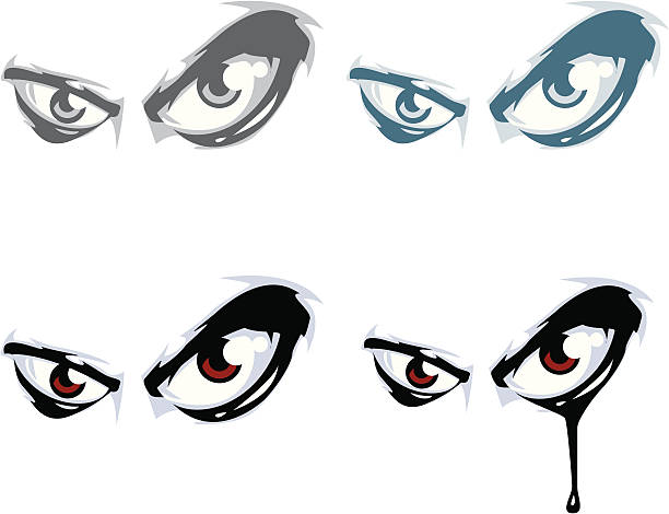 Group of Evil Eyes Group of scary eyes creep stock illustrations
