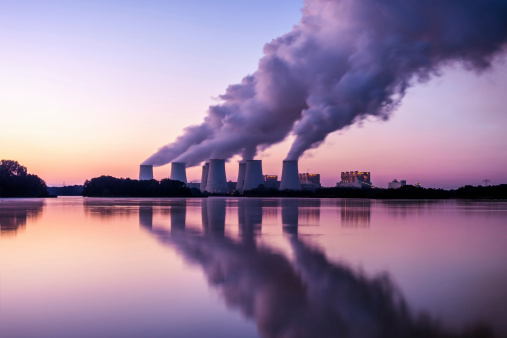 istock Power Plant in the sunrise 157366413