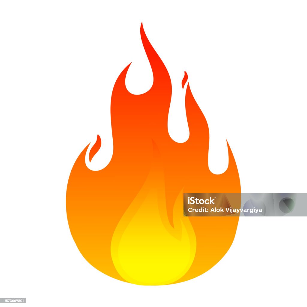 Emote Fire Vector Fire Emoji Vector Illustration Stock Illustration - Download Image Now ...