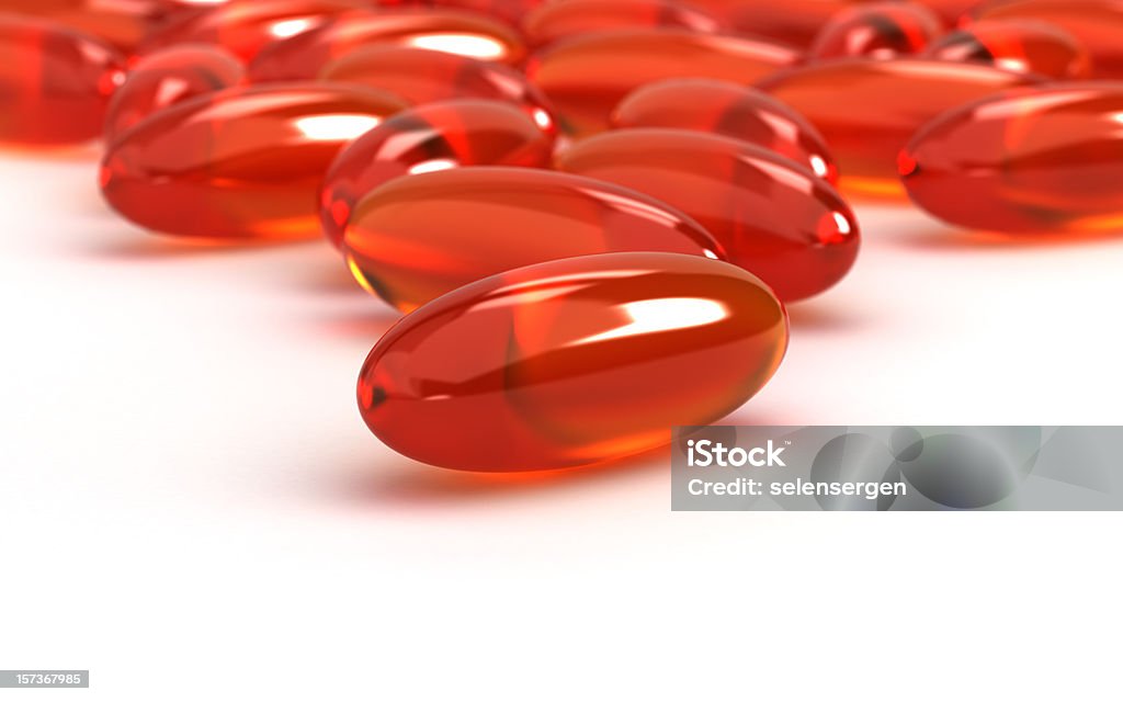 Vitamin Supplements Vitamin Supplements on white background (Computer generated image) Fish Oil Stock Photo