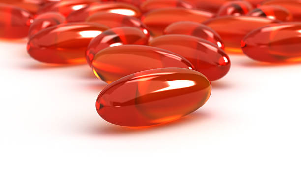 complementos de vitaminas - capsule pill lecithin fish oil - fotografias e filmes do acervo