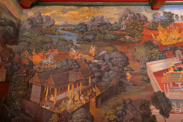 Photo of Wall painting at The Grand Palace, Bangkok,